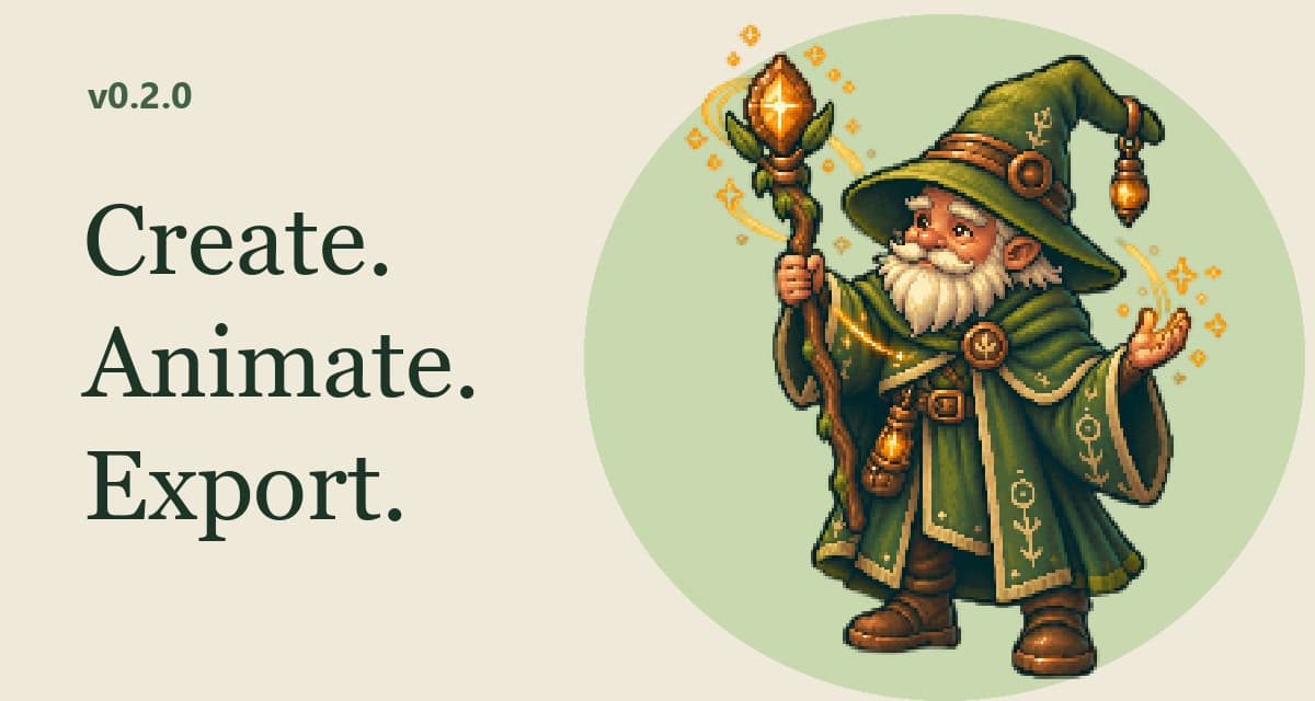 Rowan, the Forest Sage, with Sprite Sage’s create, animate and export workflow.